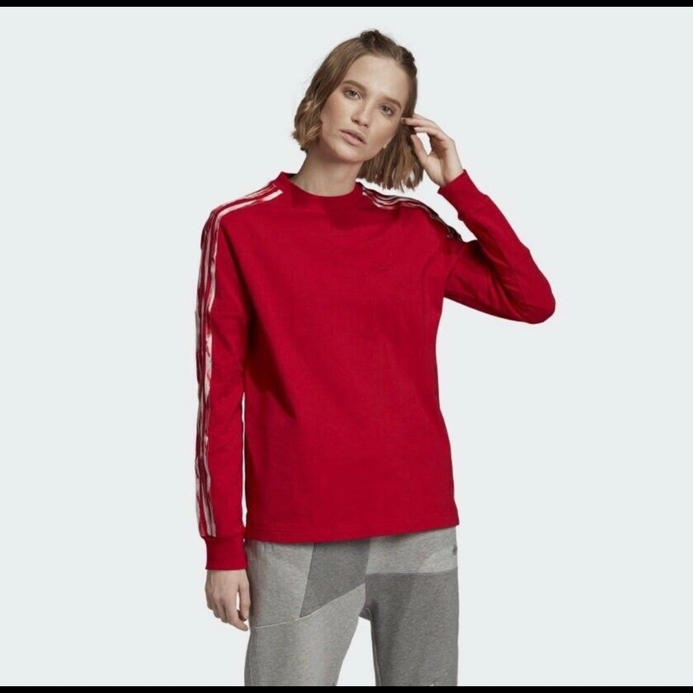 Adidas Trefoil Women’s Danielle Cathari Long Sleeved Red Shirt Size S